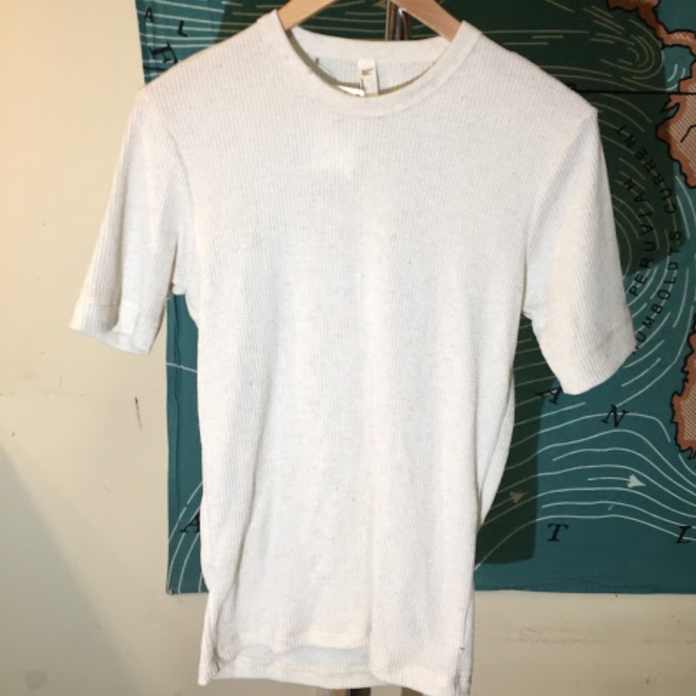 NEW American Apparel Waffle Thermal Truck Tee